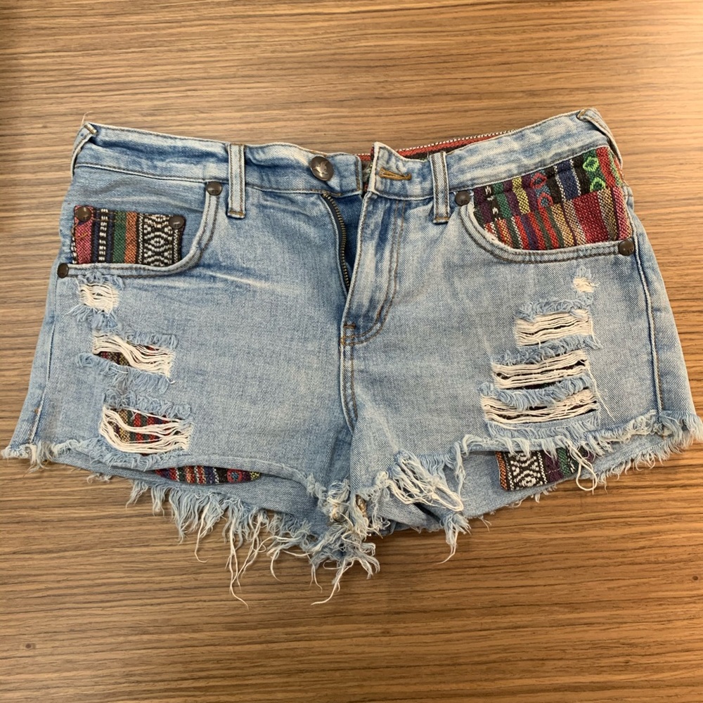 Free People Cut Off Denim Shorts